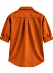 Burnt Orange Button-Up Shirt Product Shot