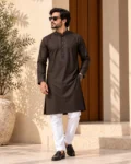 Modern Brown Kurta Fashion Look