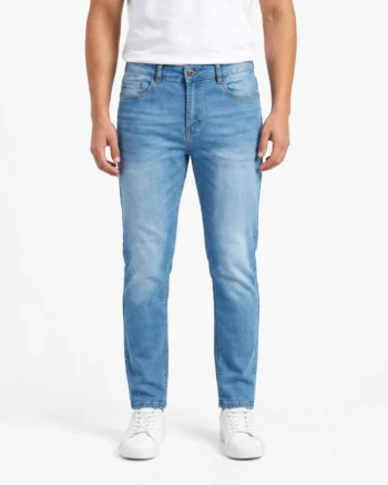 THURSDAY Slim-Fit Deep Light Wash Denim Jeans