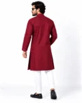 Modern Burgundy Kurta Editorial