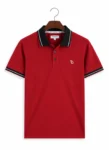 THURSDAY Red Jacquard Polo Shirt