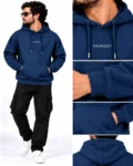Navy Hoodie Streetwear Model