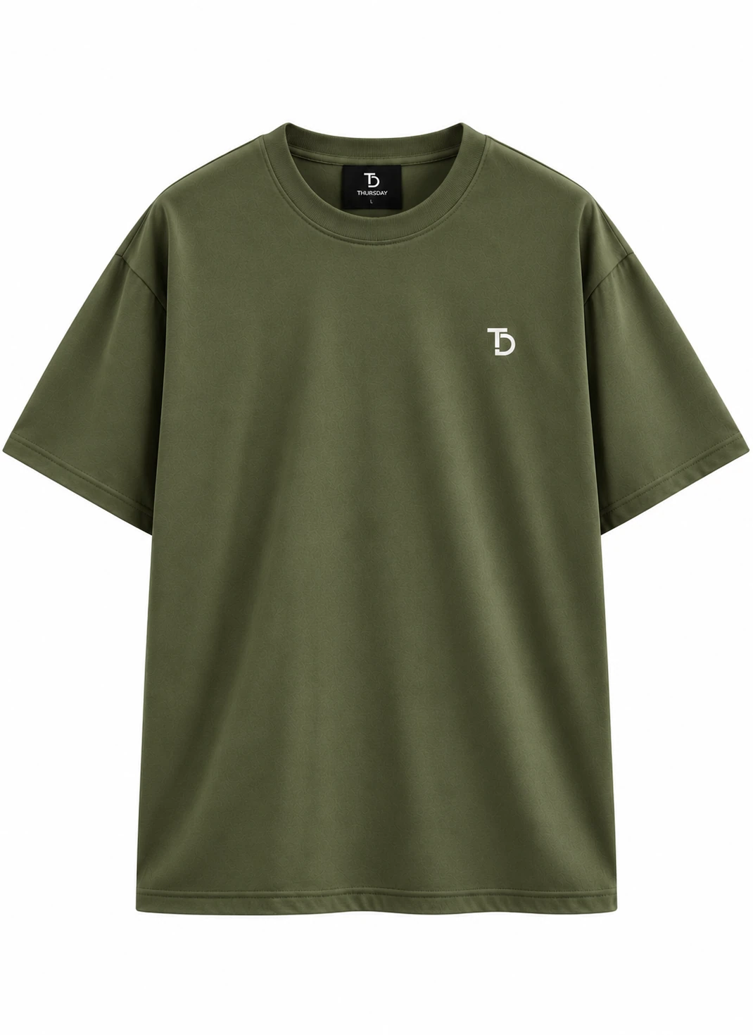 Olive Green TD Oversized T-Shirt Mockup