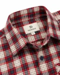 Plaid Shirt on Wooden Hanger