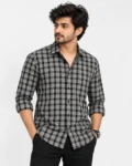 Plaid Shirt on Wooden Hanger