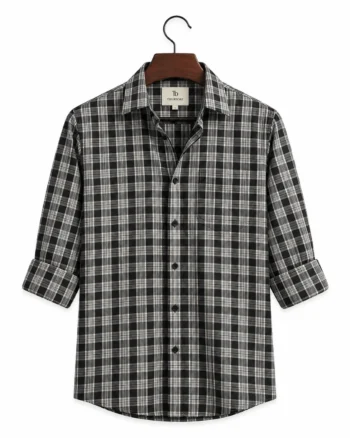 THURSDAY Black Check Shirt