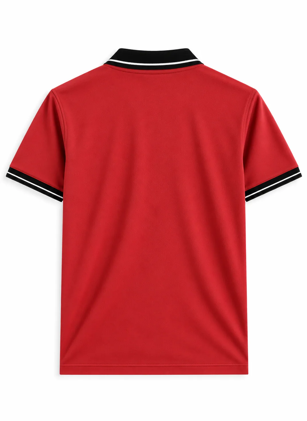Red Polo Shirt Back View
