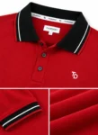 Maroon Polo Shirt on Wooden Hanger
