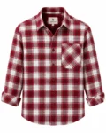 THURSDAY Maroon Men’s Check Shirt