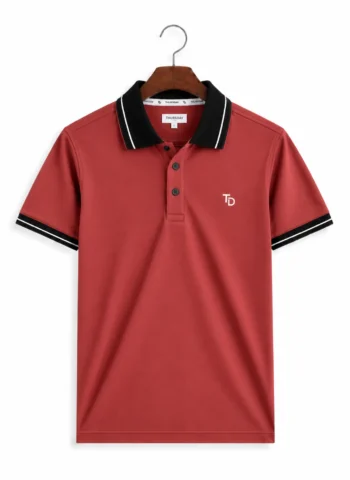 THURSDAY Signature Red Jacquard Polo Shirt